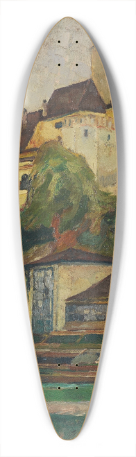 Leo Putz - Schloss Seefeld IV 39.3 inch art pintail longboard deck