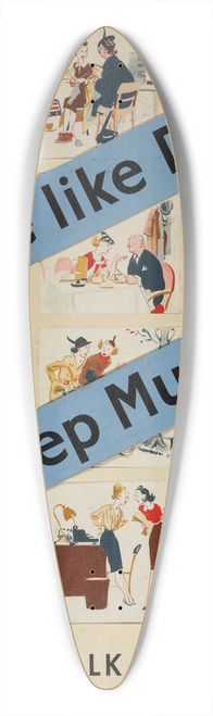 Leslie Grimes - Be like dad. Keep Mum! Careless talk costs lives 39.3 inch art pintail longboard deck