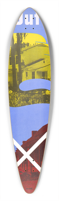 Lester Beall - Cross out slums. USHA 39.3 inch art pintail longboard deck