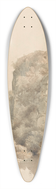 Lodewijk Johannes Kleijn - Begroeid dal met een hoge rots en een beek 39.3 inch art pintail longboard deck
