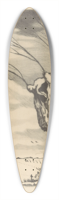 Lodewijk Schelfhout - Wilg in een winterlandschap 39.3 inch art pintail longboard deck
