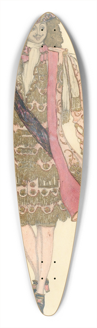 Lon Bakst - Costume Design For Act Ii Of Le Prince Anglais 39.3 inch art pintail longboard deck