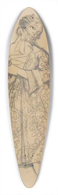 Lon Bakst - Costume Design For Dorothe From Les Femmes De Bonne Humeur 39.3 inch art pintail longboard deck