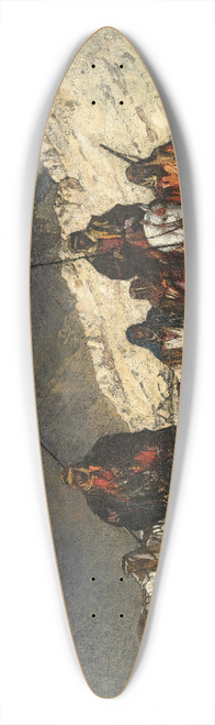 Lon Bonnat - Arabian Sheikhs in the Mountains 39.3 inch art pintail longboard deck