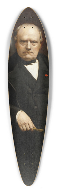 Lon Bonnat - Portrait of Barye with a Wax Model of Seated Lion 39.3 inch art pintail longboard deck