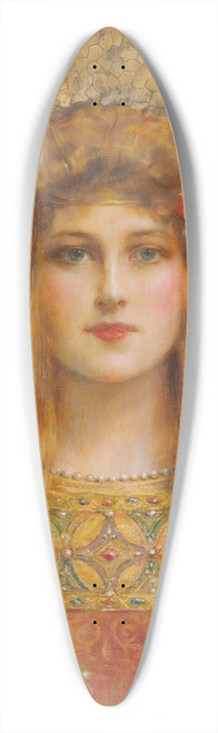 Lon Franois Comerre - Portrait de Femme au turban fleuri 39.3 inch art pintail longboard deck