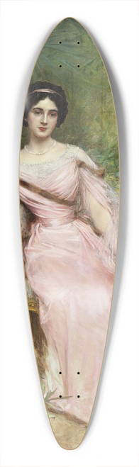 Lon Franois Comerre - Portrait Of Suzanne Hudelo, Ne Armand, Sitting In A Greenhouse 39.3 inch art pintail longboard deck