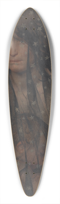 Lon Frdric - Allegory of the Night 39.3 inch art pintail longboard deck
