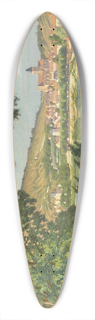 Lon Joubert - Vue de Vtheuil, bord de Rivire 39.3 inch art pintail longboard deck
