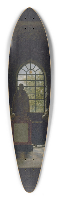 Lon-Mathieu Cochereau - La Salle du XVIIe sicle au muse des Monuments Franais 39.3 inch art pintail longboard deck
