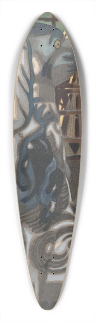 Lon Spilliaert - De porseleinen hond 39.3 inch art pintail longboard deck