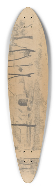 Lon Spilliaert - Gezicht op het Karreveld (Sint-Jans-Molenbeek) 39.3 inch art pintail longboard deck