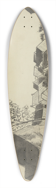 Lon Spilliaert - Landschap voor Au temps que Nanette tait perdue 39.3 inch art pintail longboard deck
