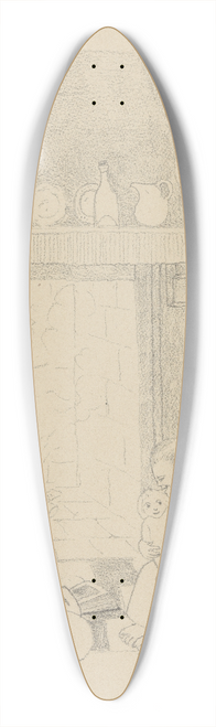 Lon Spilliaert - Les enfants pauvres devant ltre 39.3 inch art pintail longboard deck