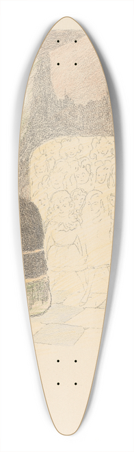 Lon Spilliaert - Les Serres Chaudes 5 39.3 inch art pintail longboard deck