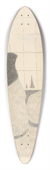 Lon Spilliaert - Les Serres Chaudes 6 39.3 inch art pintail longboard deck