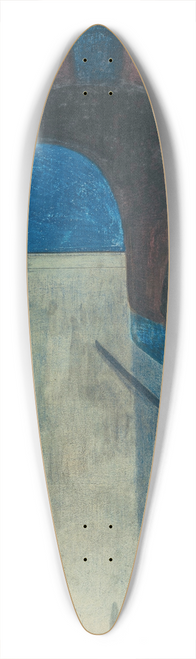 Lon Spilliaert - Un homme et une femme sabritant sous une voute des Drie Gapers, Ostende 39.3 inch art pintail longboard deck