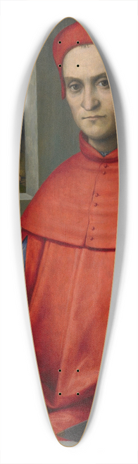 Lorenzo Costa - Portrait of a Cardinal in his Study 39.3 inch art pintail longboard deck