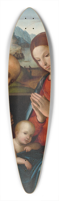 Lorenzo Costa - The Holy Family 39.3 inch art pintail longboard deck