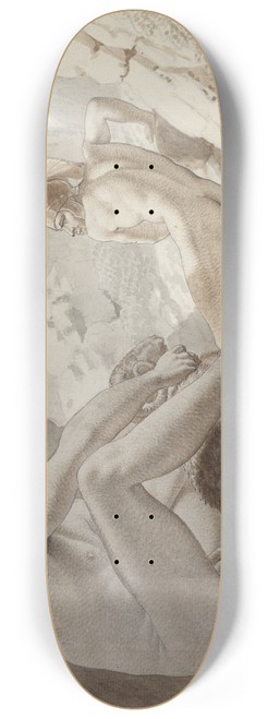 Christoffer Wilhelm Eckersberg - Odysseus flygter fra Polyfem 8.25 inch art skate deck