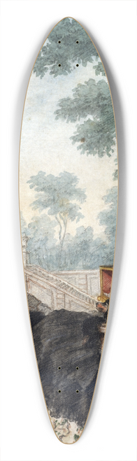 Louis Carrogis Carmontelle - M. le Comte et Mme la Comtesse Despourdons 39.3 inch art pintail longboard deck