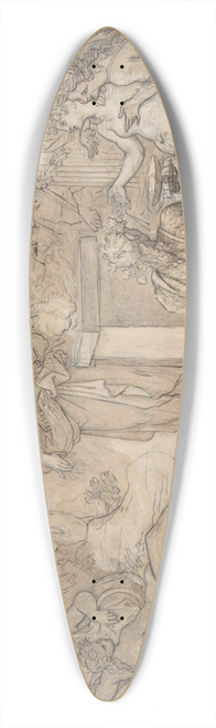 Louis de Boullogne - Sacrifice Offered before a Statue of Jupiter 39.3 inch art pintail longboard deck