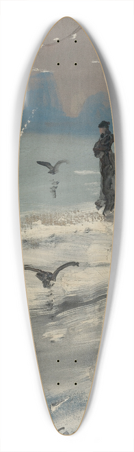 Louise Abbma - An Elegant Woman,Said To BeSarah Bernhardt, On A Winters Walk 39.3 inch art pintail longboard deck