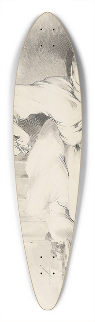 Louise Abbma - Scenesof Sarah Bernhardts life 7 39.3 inch art pintail longboard deck