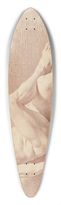 Louis-Jean-Franois Lagrene - Seated Male Nude 39.3 inch art pintail longboard deck