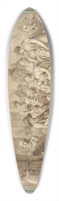 Louis Lopold Boilly - Compositional Drawing for Entrance to the Jardin Turc 39.3 inch art pintail longboard deck