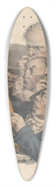 Louis Lopold Boilly - The Art Connoisseurs 39.3 inch art pintail longboard deck