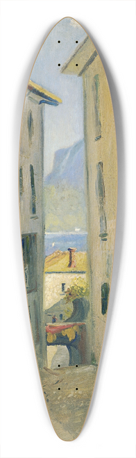 Louis Michel Eilshemius - Street in Lugano 39.3 inch art pintail longboard deck