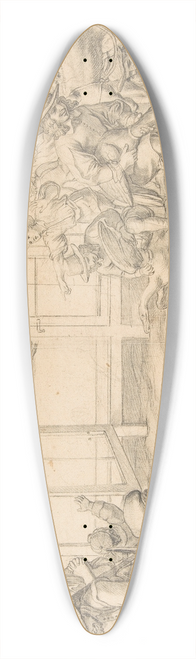 Louis Testelin - The Defeat of the Cormorants 39.3 inch art pintail longboard deck