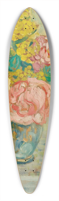 Louis Valtat - Bouquet de roses et de mimosas 39.3 inch art pintail longboard deck