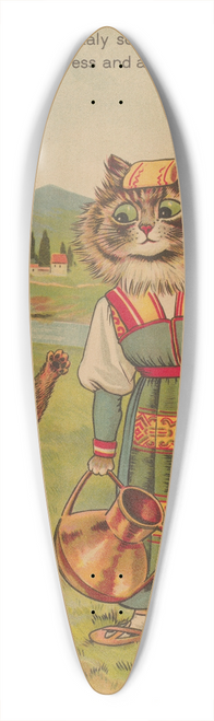 Louis Wain - Cats from Italy 39.3 inch art pintail longboard deck