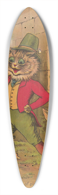 Louis Wain - More cats from Ireland 39.3 inch art pintail longboard deck