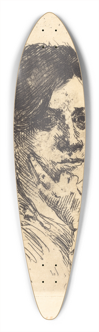 Lovis Corinth - Head of Woman (Frauenkopf) 39.3 inch art pintail longboard deck