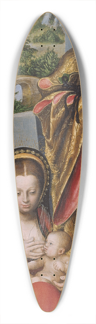 Lucas Cranach the Elder - Mary Cleophas and Alphaeus (with the features of Frederick the Wise) with two of their sons 39.3 inch art pintail longboard deck