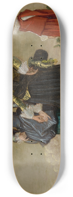 Circle Of Dirck Hals - Young Couple Walking with a Page 8.25 inch art skate deck