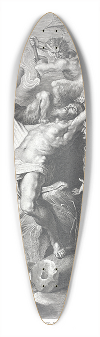 Lucas Emil Vorsterman - Job Tormented by Demons and Abused by His Wife 39.3 inch art pintail longboard deck