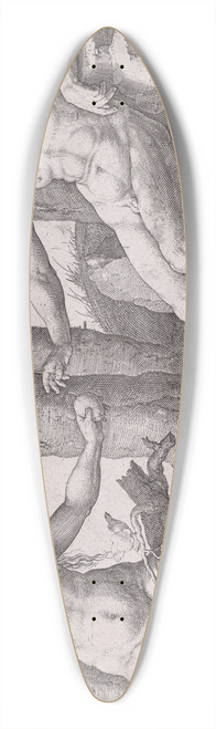 Lucas Van Leyden - The Fall of Man 39.3 inch art pintail longboard deck