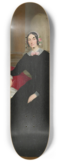 Circle of Federico de Madrazo y Kuntz - Portrait of a mother and her daughter 8.25 inch art skate deck