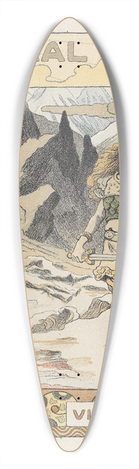 Lucien Metivet - Fervaal 39.3 inch art pintail longboard deck