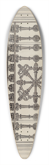 Lucien Verbeke - Cast Iron Balcony Rail 39.3 inch art pintail longboard deck