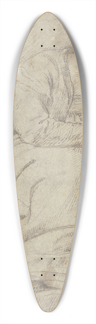 Ludovico Carracci - Eine auf einer Treppe sitzende Frau 39.3 inch art pintail longboard deck