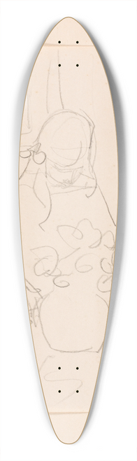 Ludvig Find - Pige stende ved et bord med en vase 39.3 inch art pintail longboard deck