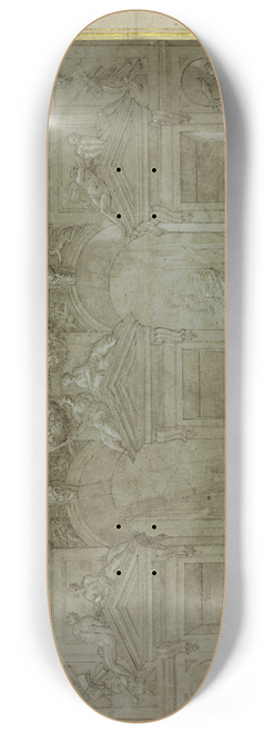 Circle of Girolamo Genga - Design for a Faade Decoration 8.25 inch art skate deck
