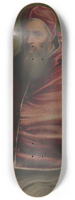 Circle of Girolamo Sicciolante - Pope Julius III 8.25 inch art skate deck