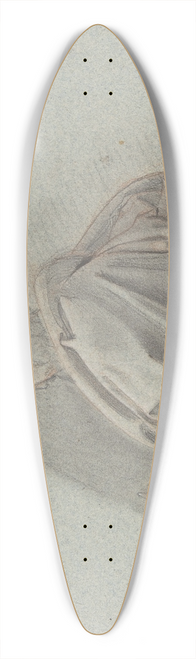 Ludwig Ferdinand Schnorr von Carolsfeld - Cropped Study of a Standing Man in a Cloak 39.3 inch art pintail longboard deck