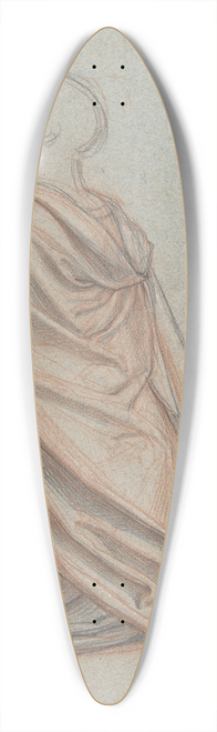 Ludwig Ferdinand Schnorr von Carolsfeld - Study of a Kneeling Man 39.3 inch art pintail longboard deck